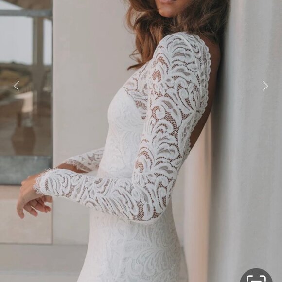 Grace Loves Lace Custom Wedding Gown & Veil SZ S-M NWOT - Picture 11 of 15